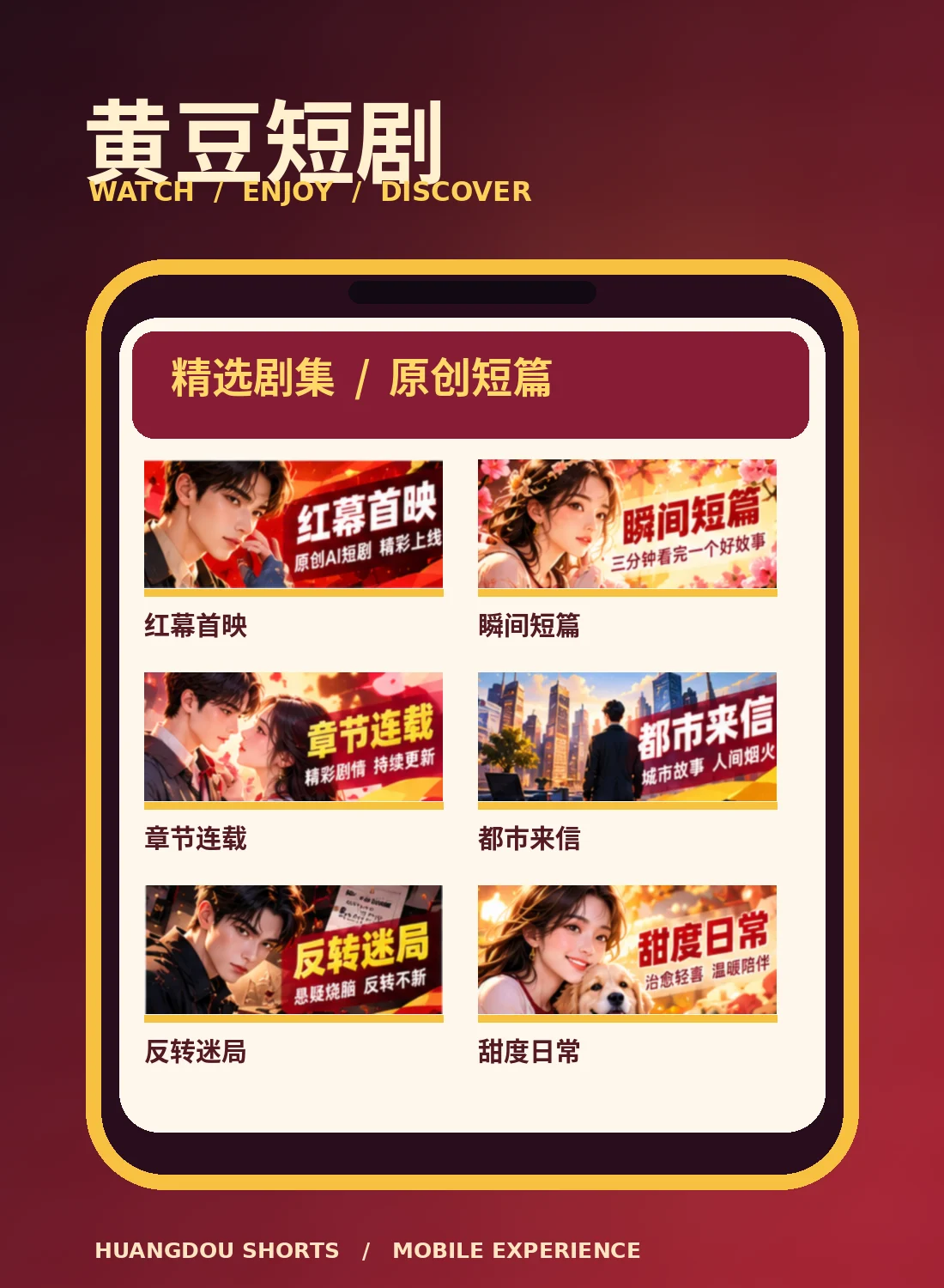 黄豆短剧移动浏览体验
